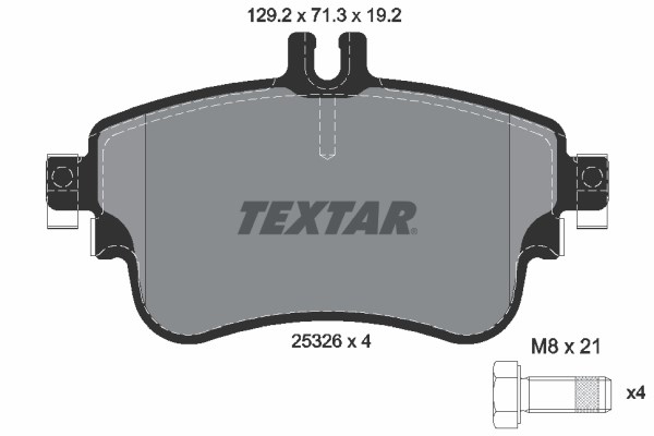 Mercedes W176 W246 C117 Ön Fren Balatası TEXTAR