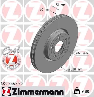 Mercedes W177 V177 W247 C118 X118 H247 X247 Ön Fren Diski ZIMMERMANN