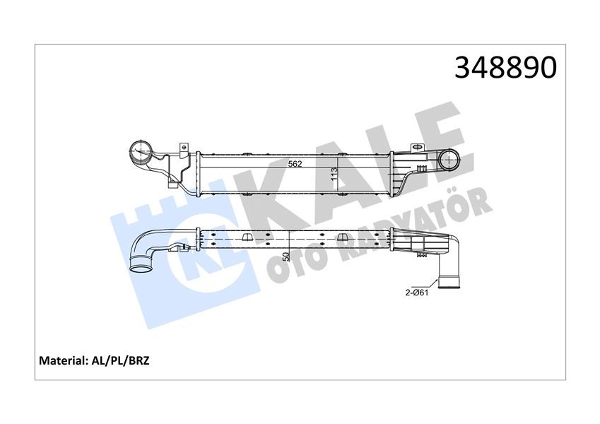 Mercedes E-Class W210 Turbosarj Radyatörü KALE-RADYATOR