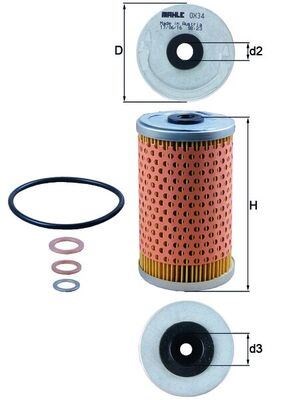 Mercedes W201 W123 S123 C123 W460 W461 W463 B601 B602 Yağ Filtresi MAHLE