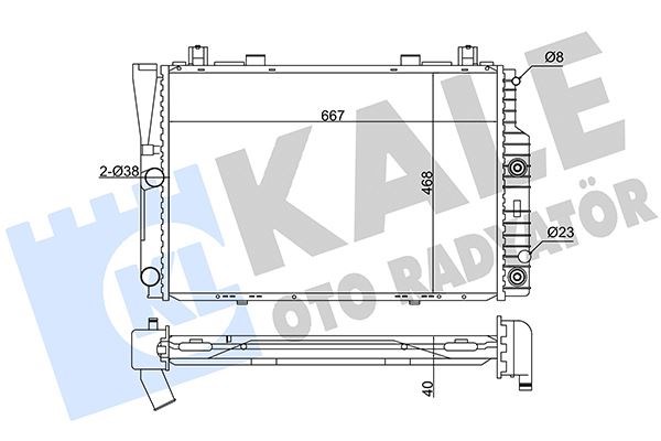 Motor Su Radyatörü Mercedes S-Class W140 KALE-RADYATOR