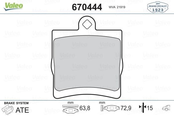 Mercedes W203 Arka Fren Balatası VALEO