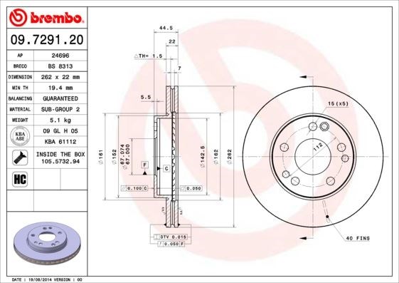 Mercedes W201 Ön Fren Diski BREMBO