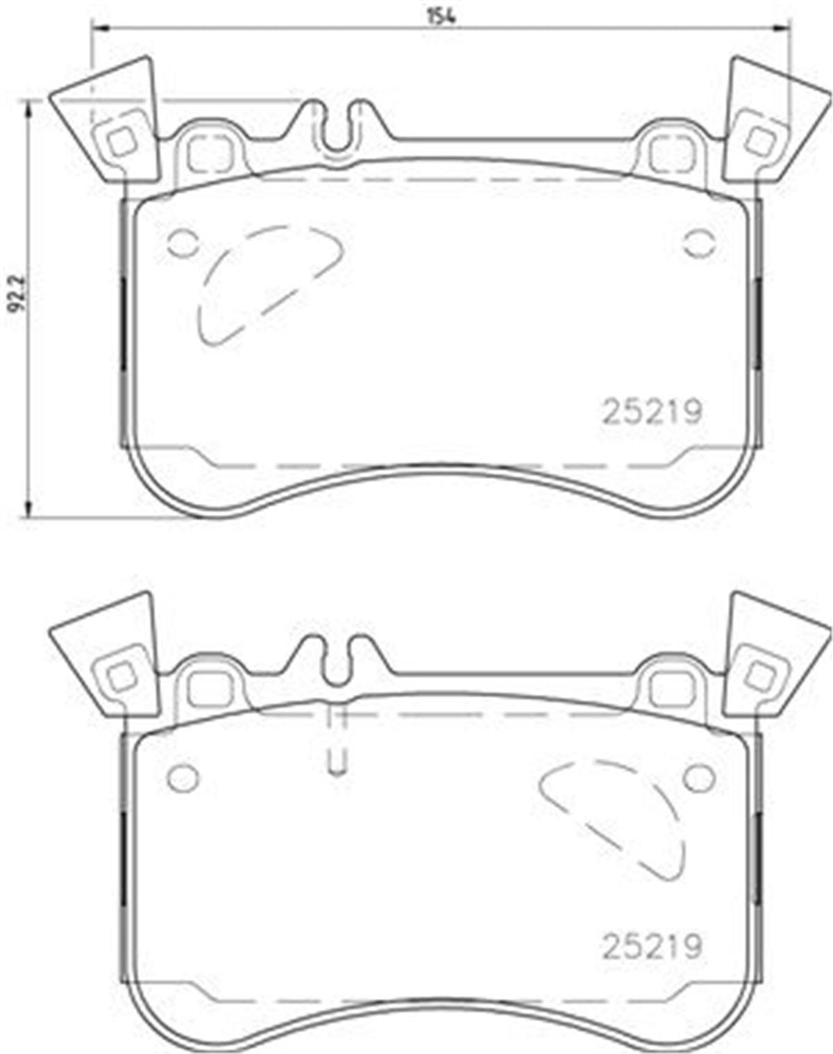 Brembo Mercedes W117 W156 W176 Ön Arka Fren Balatası Low-Met 84203220