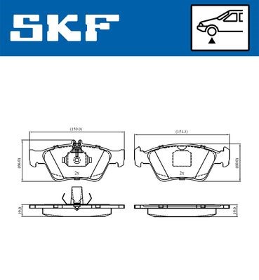 Mercedes W202 S202 C208 W210 S210 C140 R170 Ön Fren Balatası SKF