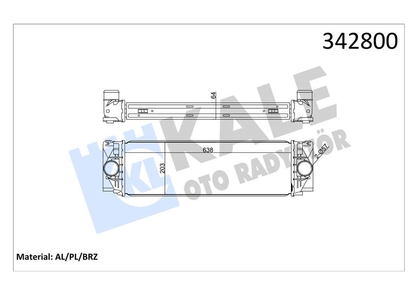 Mercedes Sprinter B906 VW Crafter 30-35-50 Turbosarj Radyatörü KALE-RADYATOR