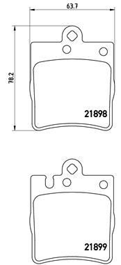 Mercedes W203 C209 W210 R171 Arka Fren Balatası BREMBO