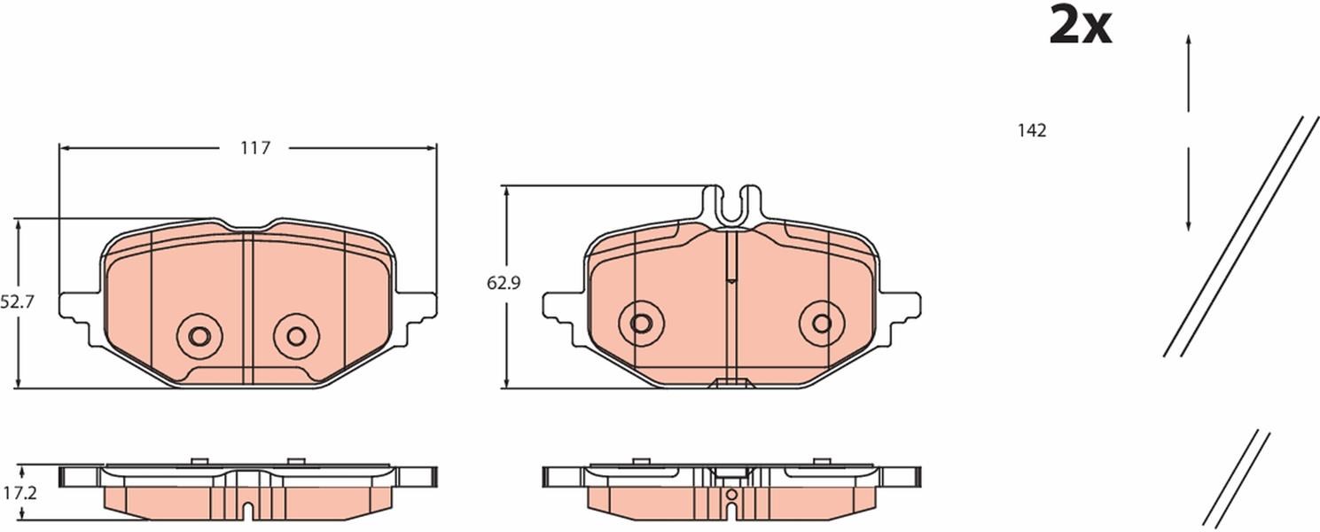 Mercedes-Benz C-Serisi Arka Aks Disk Balata TRW