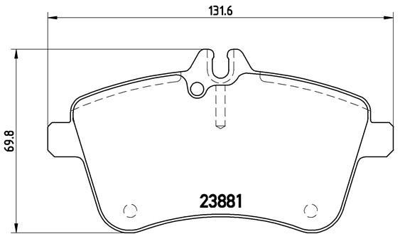 Mercedes W169 Ön Fren Balatası BREMBO