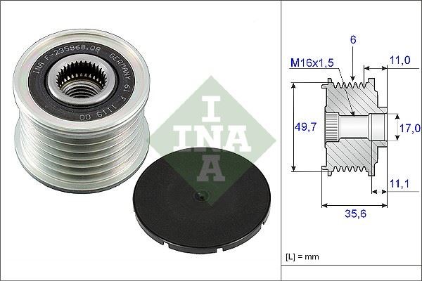 Mercedes W203 CL203 C209 W204 W211 W220 Alternatör Kasnağı INA