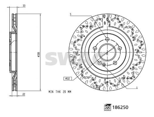 Mercedes W177 V177 C118 H247 Arka Fren Diski 4-Matic SWAG