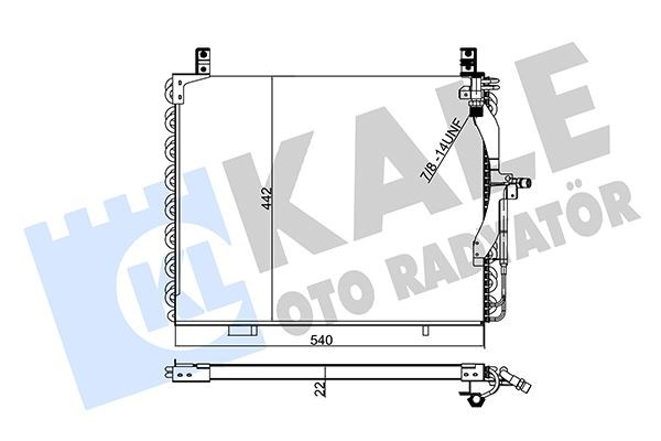 Mercedes W124 Klima Radyatörü KALE-RADYATOR