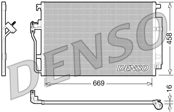 Mercedes Sprinter B906 B907 B910 ve VW Crafter Klima Radyatörü DENSO