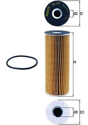 Mercedes M104-M111 W202-W203-C208-W124-W210-W163-W140-W463 Yağ Filtresi MAHLE