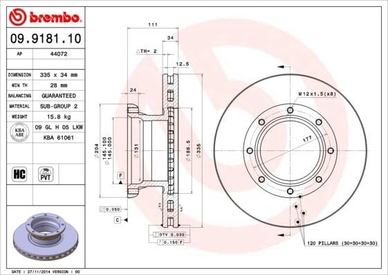 Mercedes-Benz Atego Fren Diski BREMBO