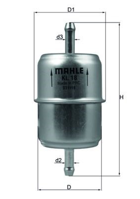 Mercedes 190 W201 W123 W124 W460 Yakıt Filtresi MAHLE