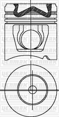 Mercedes OM 401 LA Piston Segman Q125.0mm STD YENMAK