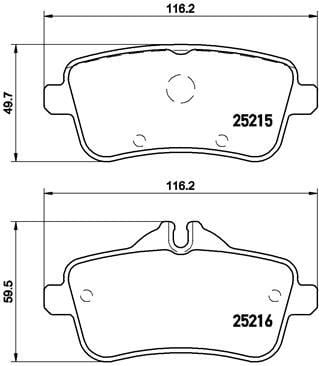Mercedes W176 C117 X156 W166 X166 C292 R172 Arka Fren Balatası BREMBO