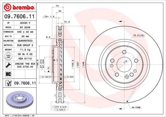 Mercedes ML-Serisi W163 Ön Fren Diski BREMBO
