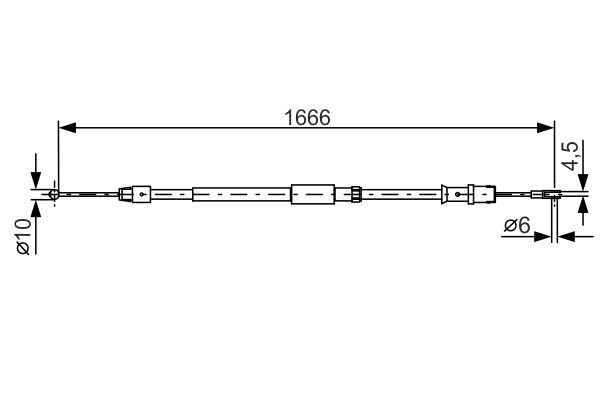 Mercedes Sprinter B906 Arka Fren Halatı BOSCH