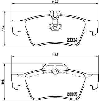 Mercedes W211 C218 C219 W212 W221 C215 Arka Fren Balatası BREMBO