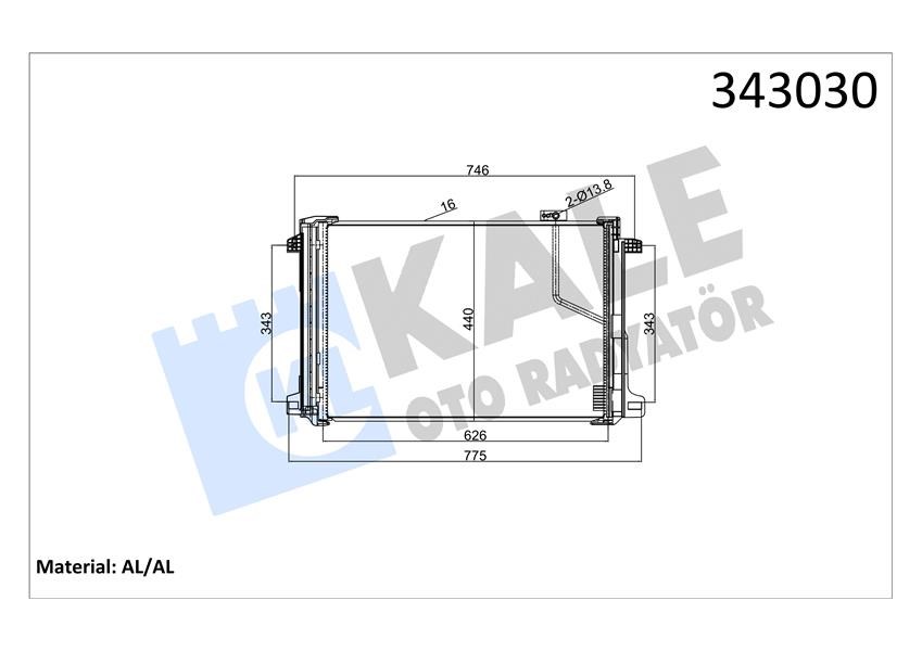 Mercedes W204 S204 C204 C218 W212 A207 C207 X204 Klima Radyatörü KALE-RADYATOR