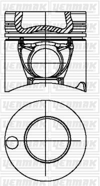 Mercedes V Motor OM 442 LA Piston Segman Q128.0MM STD YENMAK
