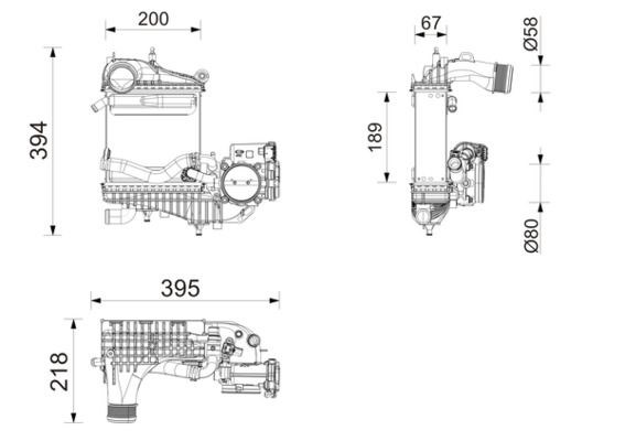 Mercedes Turbosarj Radyatörü Sağ MAHLE