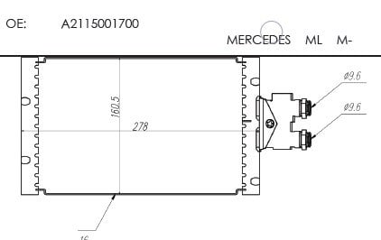 Mercedes ML M-Class Valfli Yağ Radyatörü RADISEN