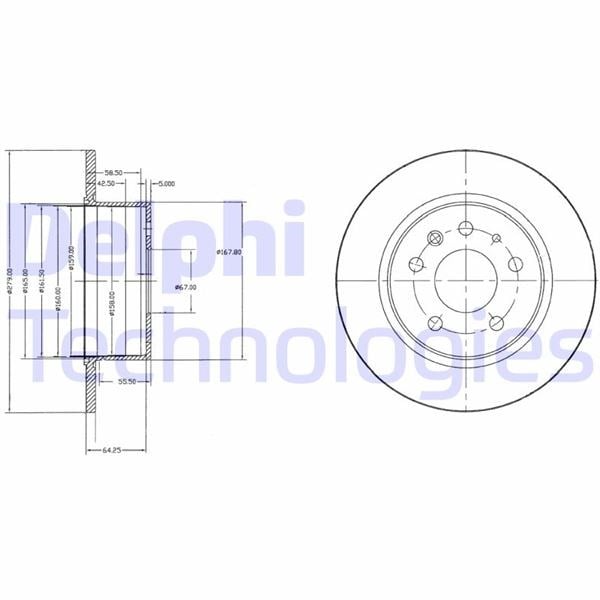 Mercedes W115 C123 S123 W116 W126 W123 Arka Fren Diski DELPHI