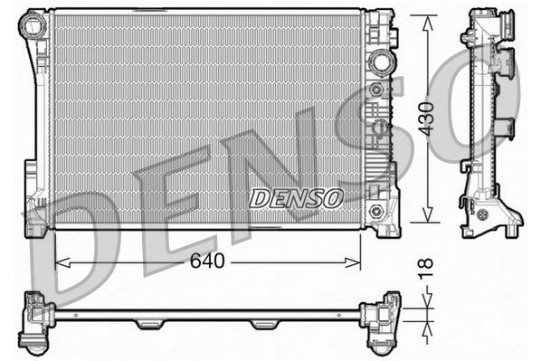 Mercedes W204 S204 C204 W212 S212 C207 A207 X204 R172 Motor Su Radyatörü DENSO