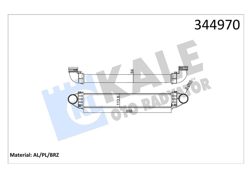 Mercedes W169 Turbosarj Radyatörü KALE-RADYATOR