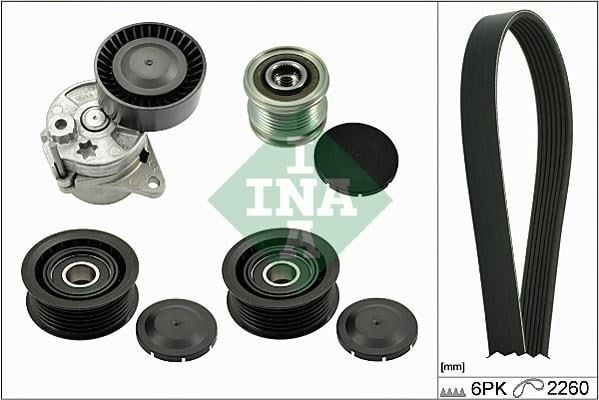 Mercedes W639 B906 Kanallı Kayış Seti Alternatör Kasnaklı INA