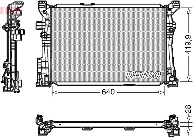 Mercedes W176 W246 C117 X117 X156 Motor Su Radyatörü DENSO