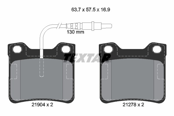 Mercedes W638 B901 B902 Peugeot 406 605 Arka Fren Balatası TEXTAR