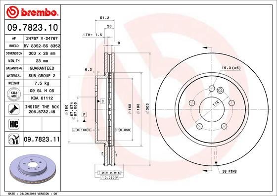 Mercedes ML-Class W163 Ön Fren Diski BREMBO