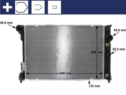 Mercedes W204 S204 C204 C218 X218 W212 S212 C207 A207 X204 Motor Su Radyatörü MAHLE