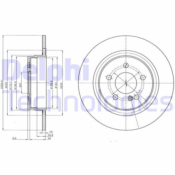 Mercedes W204 Arka Fren Diski DELPHI
