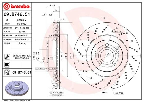 Mercedes W212 S212 C207 A207 C204 Ön Fren Diski BREMBO