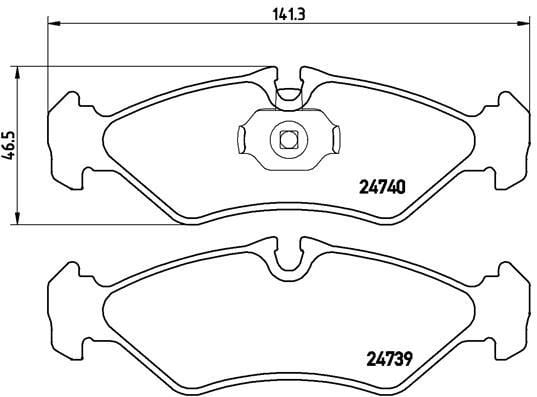 Mercedes Sprinter Arka Fren Balatası Kulaklı Küçük Tip BREMBO