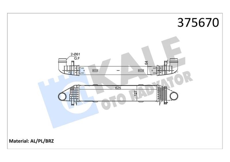 Mercedes W204 Turbosarj Radyatörü KALE-RADYATOR