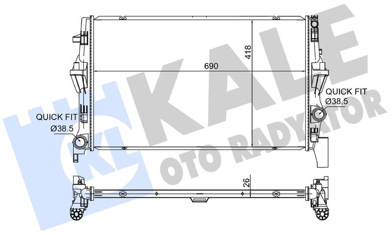 Mercedes Vito W447 Motor Su Radyatörü KALE-RADYATOR