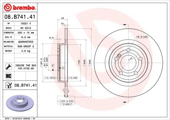 Mercedes SLK-Class R172 Arka Fren Diski BREMBO