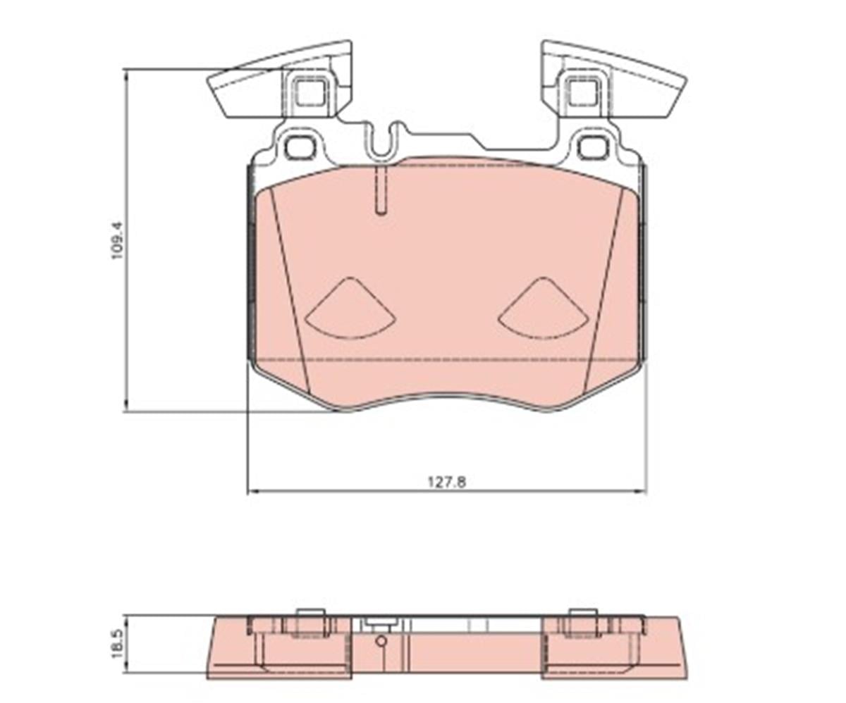 Mercedes Glc-Class C253 X253 Fren Balatası Ön (2015>) A0004208503