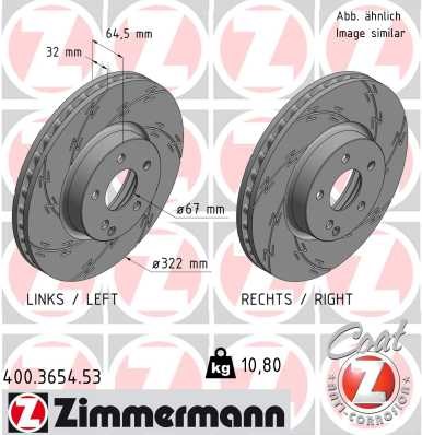 Mercedes W204 S204 W212 S212 C207 A207 Ön Fren Diski ZIMMERMANN