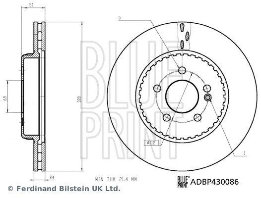 Mercedes W205 W213 C257 C238 X253 C253 Arka Fren Diski BLUEPRINT
