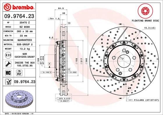 Mercedes-Benz Ön Fren Diski Floating BREMBO
