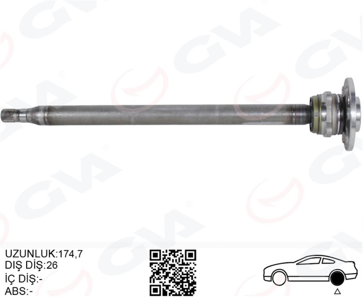 Mercedes Sprinter Vw Crafter Aks Mili Arka Sol 840Mm A9063502510-2E0501171e