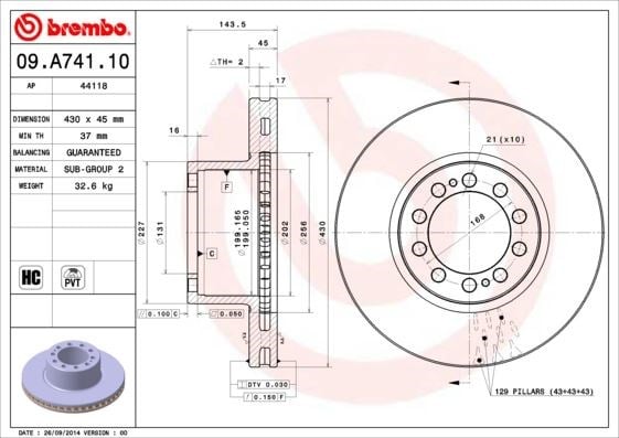 Mercedes-Benz Actros Ön Fren Diski BREMBO