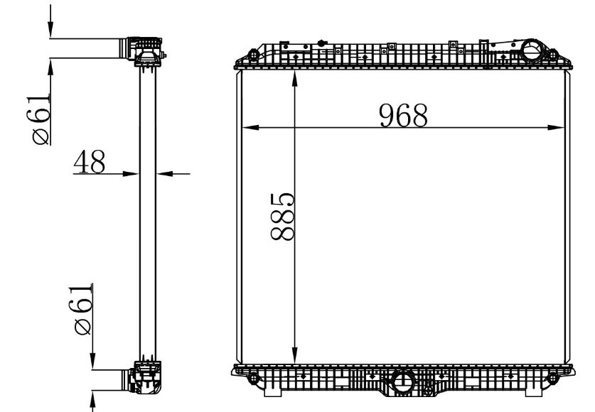Mercedes Actros Radyatör RADISEN